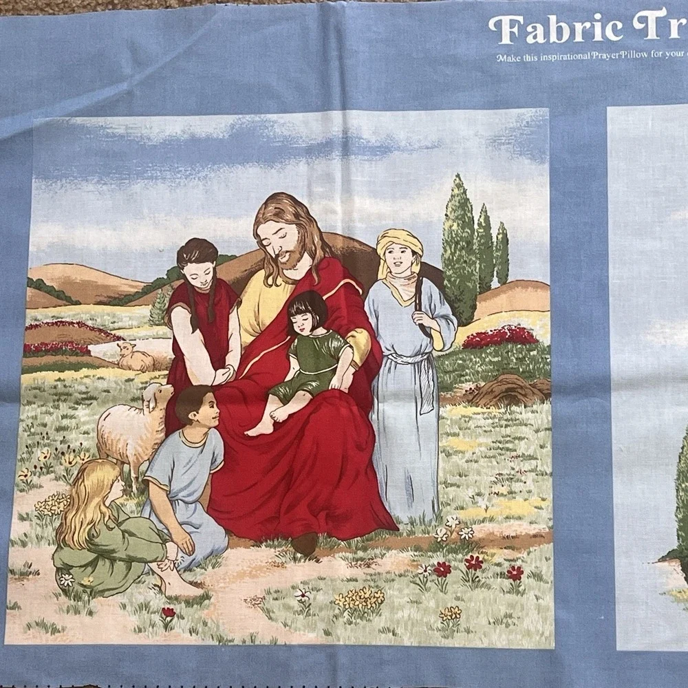 Prayer Pillow Cotton Fabric Traditions Panel‎ 16 x 15 In Pillow Scripture Verses